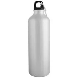 750ml Aluminium Sublimation Water Bottle Silver Front